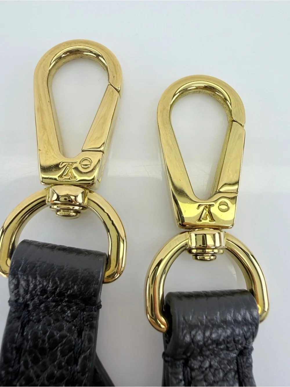 Louis Vuitton Empreinte Monogram Bandouliere Shoulder Strap Black Beige